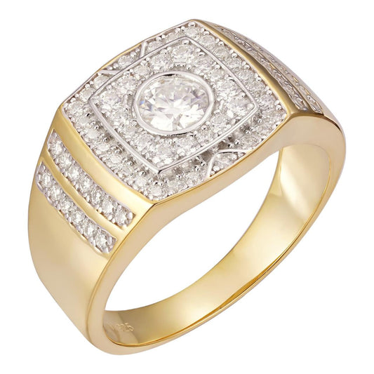 HarlemBling Venetian Ring - 14k Gold Vermeil 925 Silver - CZ Stones
