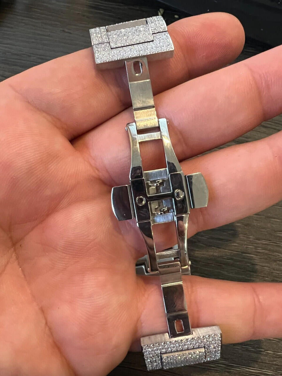 Hip Hop Honeycomb Set 35ct MOISSANITE Mens Perpetual Calendar Real Watch Iced Hip Hop Passes Tester 