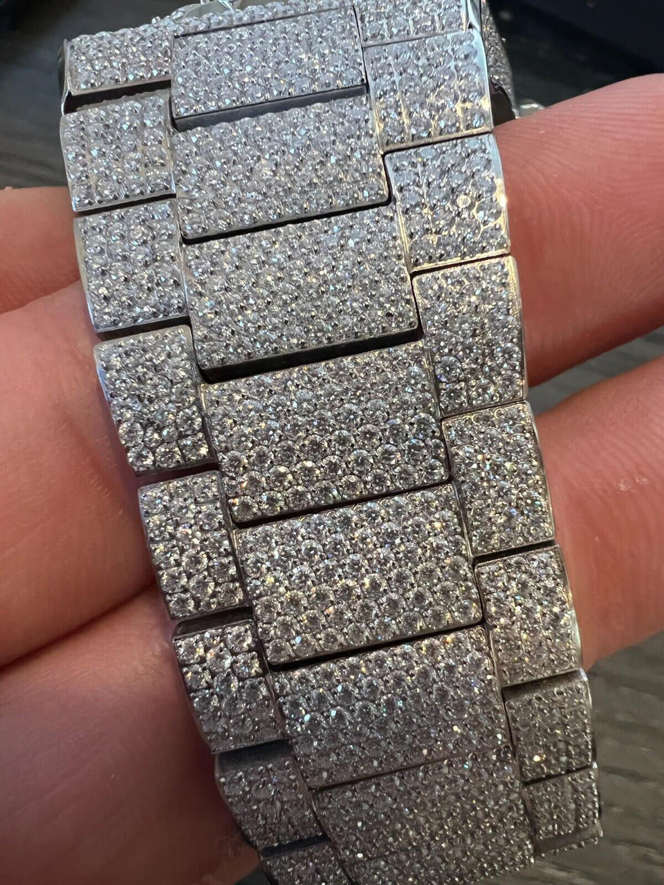 Hip Hop Honeycomb Set 35ct MOISSANITE Mens Perpetual Skeleton Back Watch Iced Hip Hop Passes Tester 