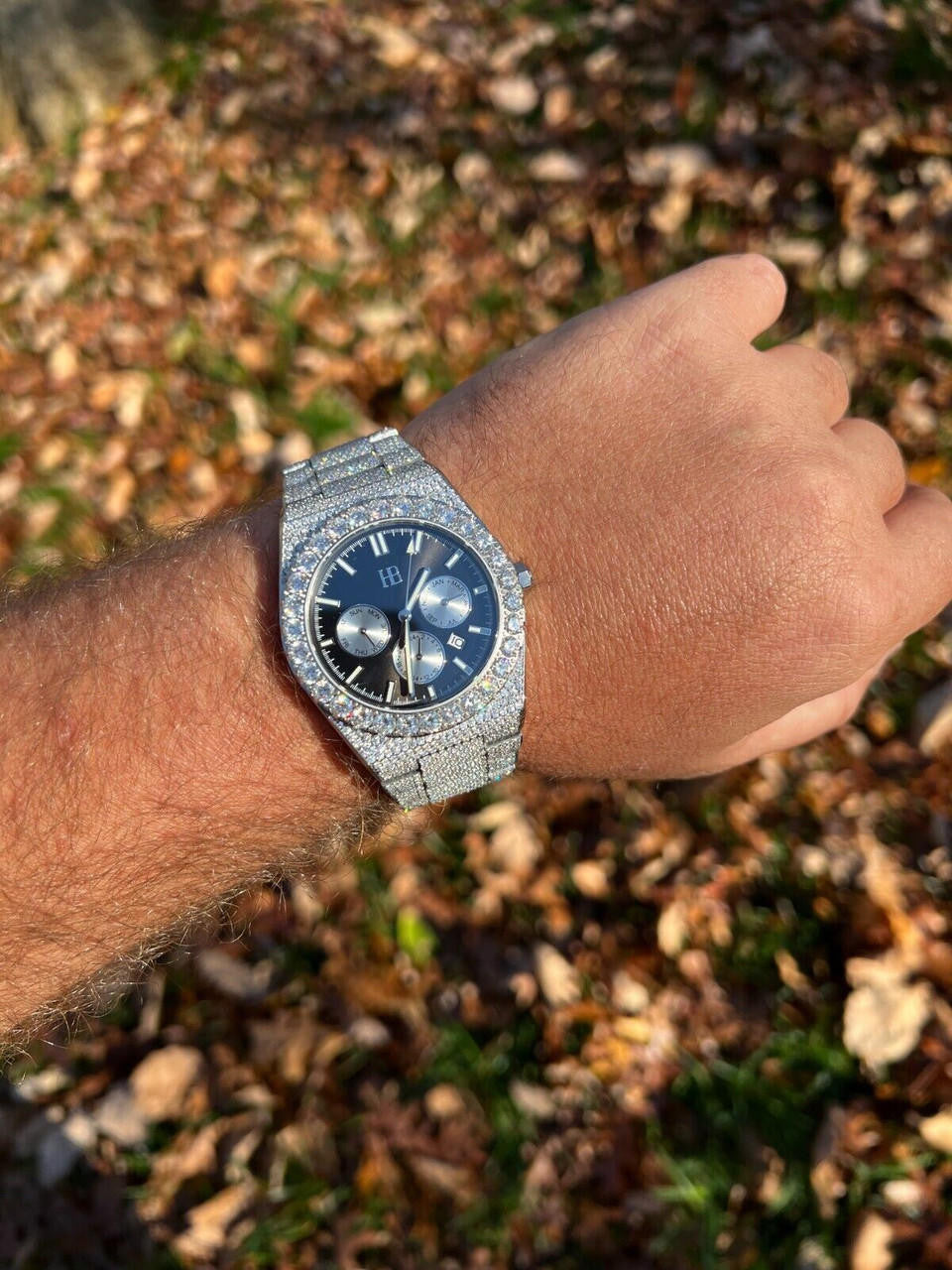 Hip Hop Honeycomb Set 35ct MOISSANITE Mens Perpetual Skeleton Back Watch Iced Hip Hop Passes Tester 