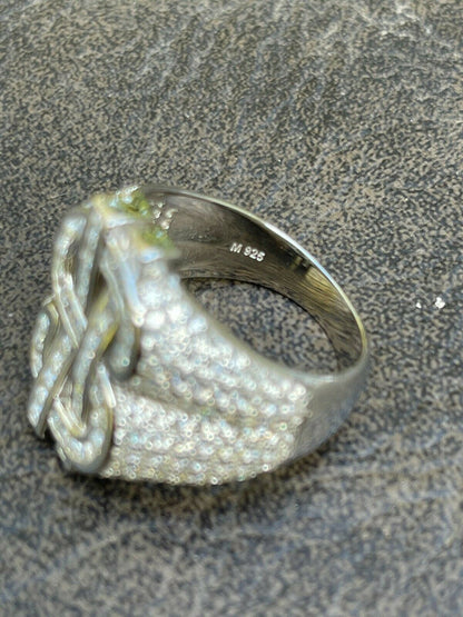 Hip Hop MOISSANITE 925 Silver Dollar Sign dollar Money Ring Pass Diamond Tester Pinky Hip Hop