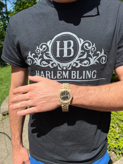 Hip Hop MOISSANITE Real Gold Presidential Automatic Watch Iced Hip Hop Pass Diamond Test