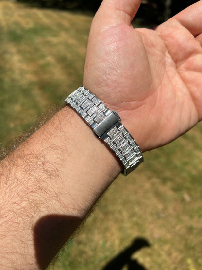 Hip Hop Real 14ct MOISSANITE Mens Watch Fully Iced Stainless Hip Hop Passes Diamond Test