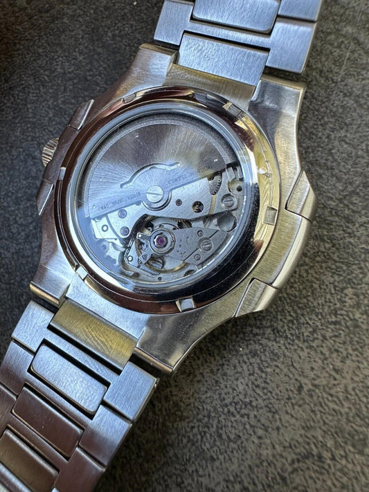 Hip Hop Real Mens Baguette MOISSANITE Watch Iced Automatic Movement Hip Hop Bust Down