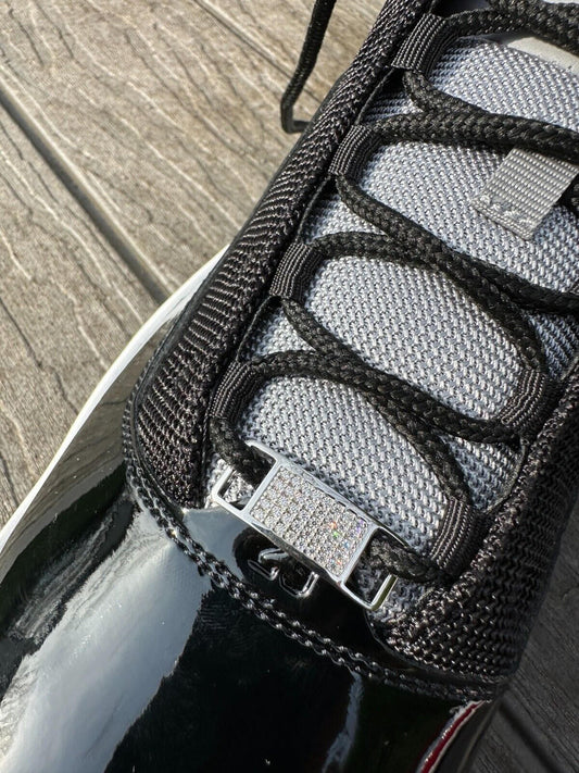 Iced Out Solid 925 Sterling Silver Moissanite Iced Lace Locks For Sneakers AF1 Etc