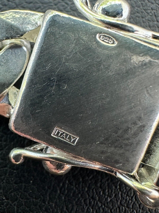 Italiano Silver, Inc. Curb Cuban Link Chain Necklace Bracelet Real 925 Sterling Silver Sleek Box Clasp