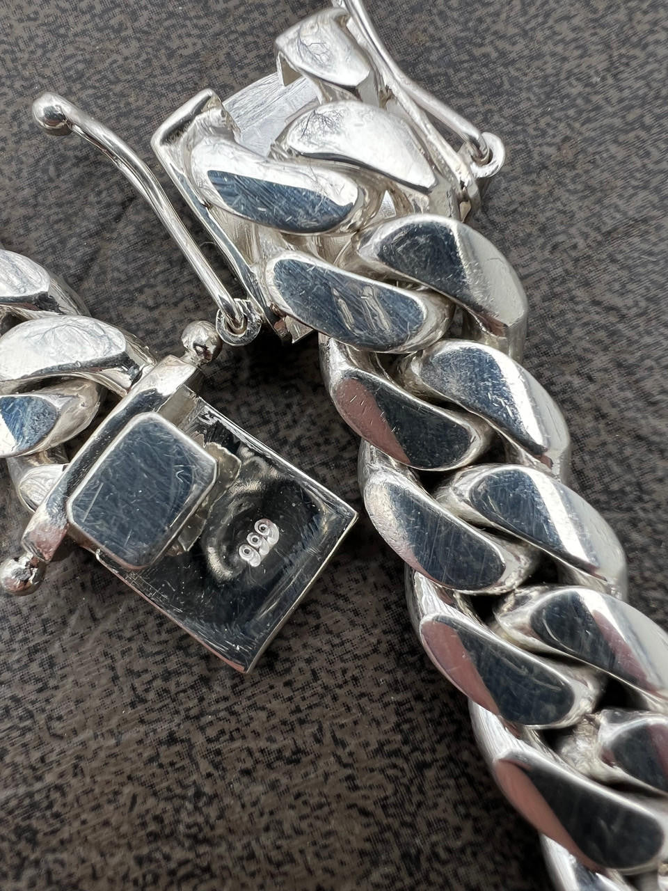 Italiano Silver, Inc. Handmade Tight Link Miami Cuban Chains Bracelets In 999 Silver - MADE TO ORDER In 2-3 Weeks