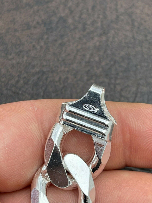 Italiano Silver, Inc Mens Real Solid 925 Sterling Silver Miami Cuban Link Kilo Chain 17.5mm 300 Grams