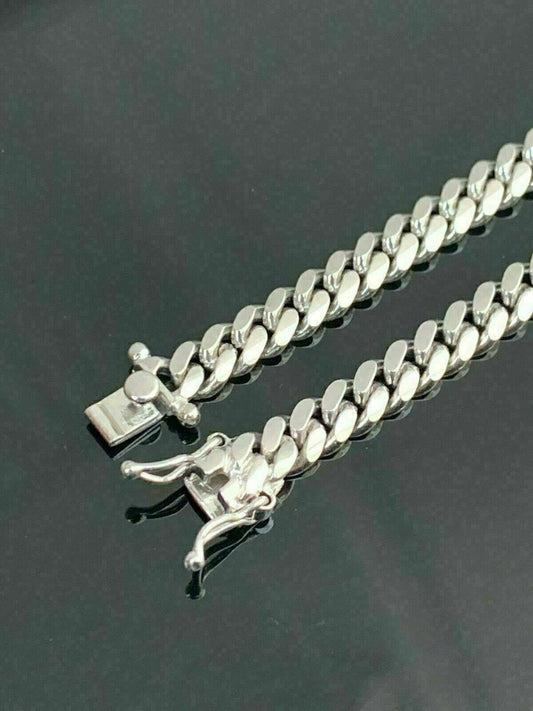 Italiano Silver, Inc Miami Cuban Link Chain Real Solid 925 Silver ITALY Heavy 6mm 18-30 Box Lock