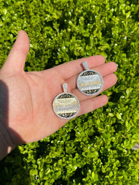 Italiano Silver, Inc Solid 925 Silver Mens Jesus Last Supper Coin Medallion Pendant Italy Necklace