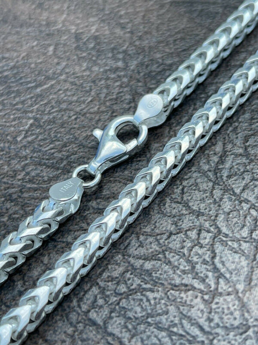 Italiano Silver, Inc Solid 925 Sterling Silver Franco Chain 5mm Thick Hip Hop Mens Necklace 18-30