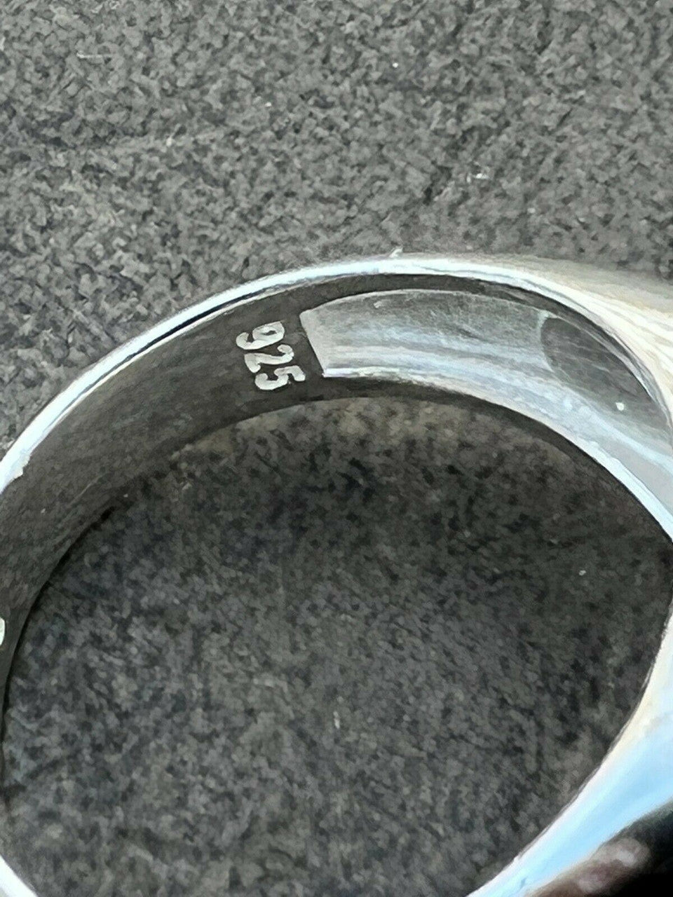 Mens Real Solid 925 Sterling Silver Iced Blue Sapphire Stone Ring Hip Hop 7-13