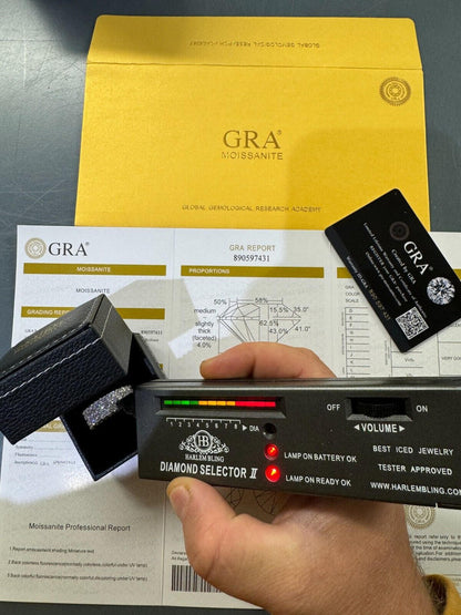 MOISSANITE Real 925 Silver Hip Hop Iced Honeycomb Set Eternity Band 9mm Ring