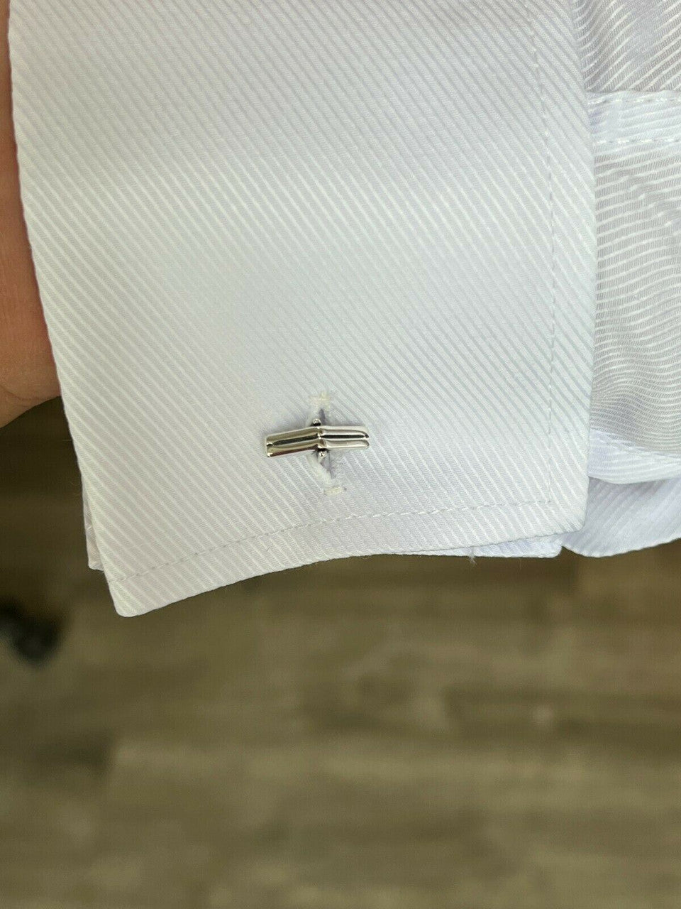 Real 925 Sterling Silver Black Onyx Stone Cuff Links Cufflinks Tuxedo Shirt