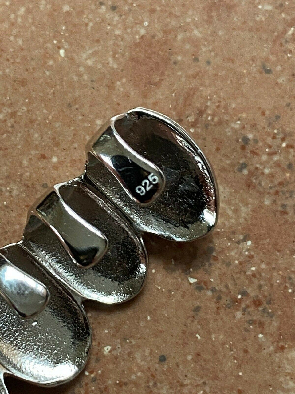 REAL Solid 925 Sterling Silver Diamond Cut Grillz Teeth Fronts Slugs Top Bottom