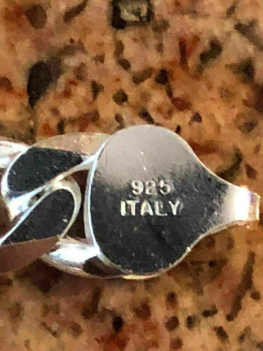 Solid 925 Sterling Silver Men's 8mm Thick Miami Cuban Link Chain Heavy ITALY